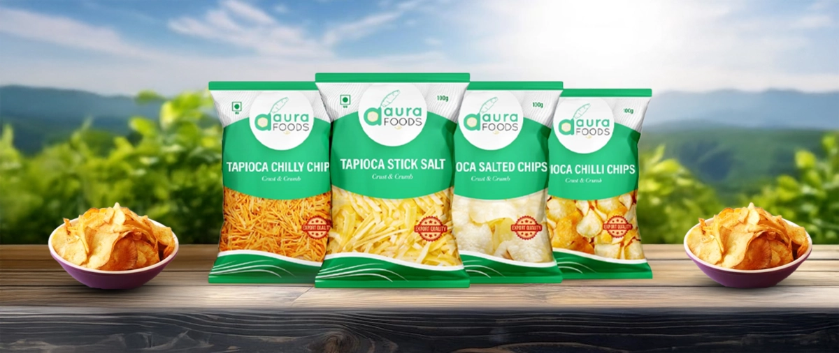 Gluten-free tapioca chips produced in Kerala