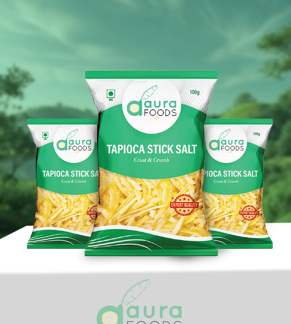 Tapioca chips manufacturing process at Kerala factory
